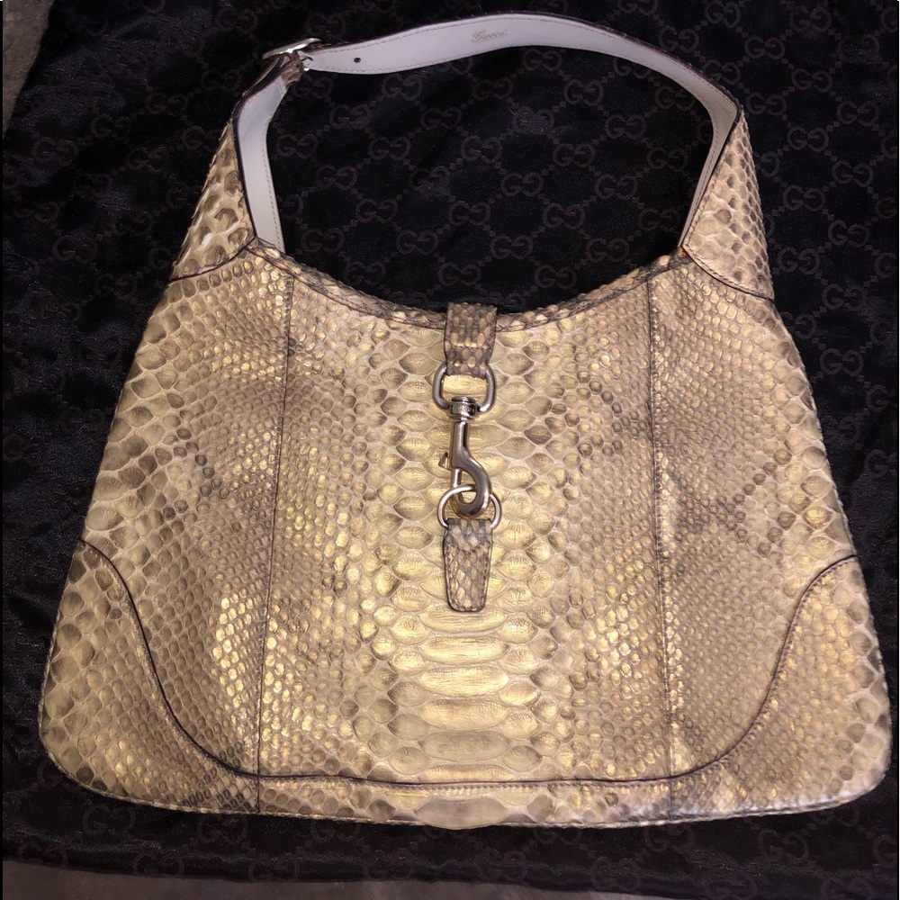 SOLD! RARE Classic Gucci Python Jackie O Hobo